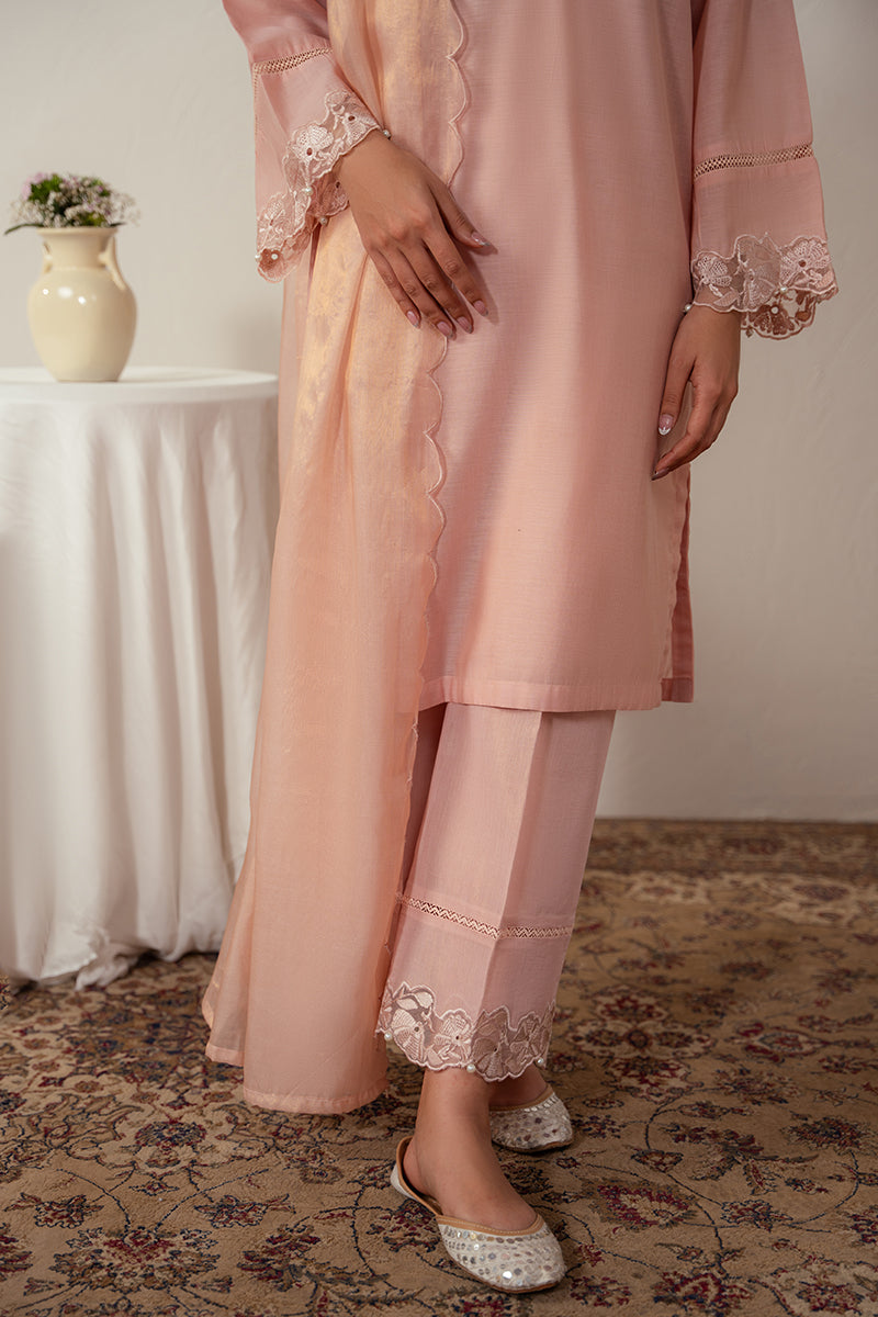 Botanical Blush 2-Piece Set (Shirt & Dupatta) - Elegant Women's Ethnic Wear for Festivals, Weddings & Special Occasions