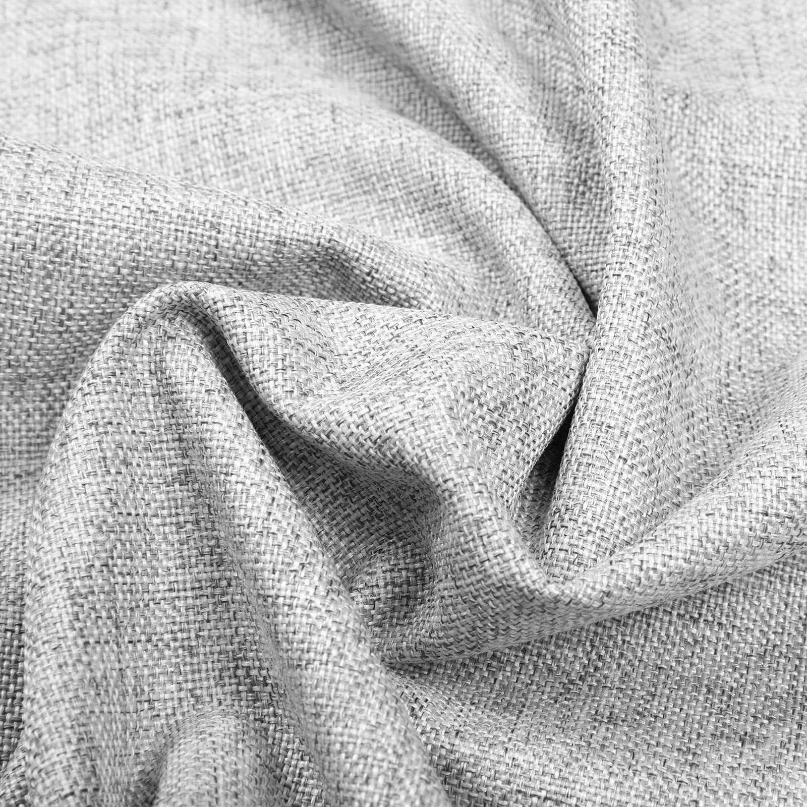 TWOPAGES Grey Blackout Pinch Pleated Drapes - 52W x 96L Thermal Insulated Room Darkening Curtains for Living Room & Bedroom | Linen Blend Window Treatment for Better Sleep & Energy Efficiency (1 Panel)