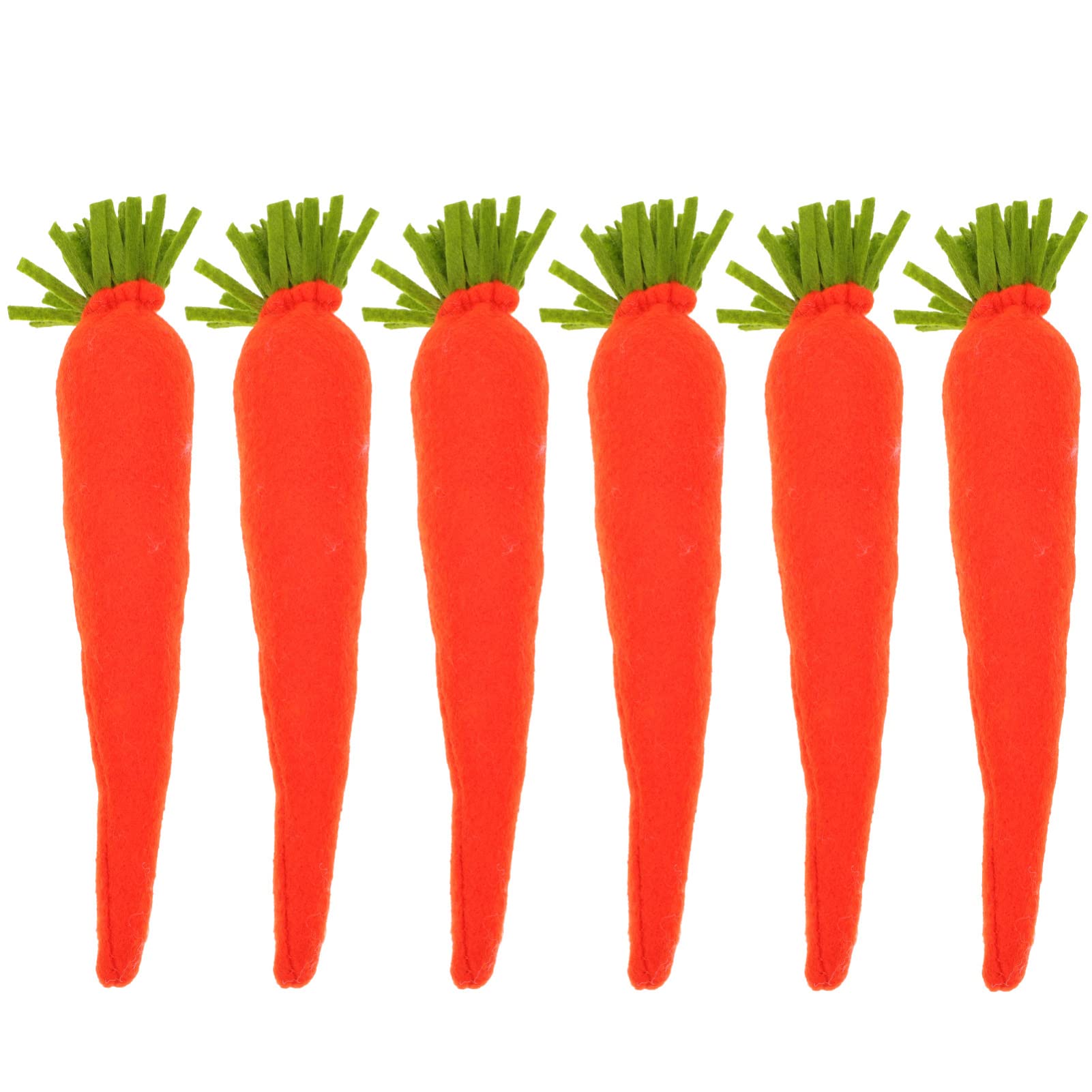 6Pcs Easter Carrot Decorations - Artificial Carrot Toys for Easter Basket Fillers, Party Decor, Spring Home Decor & Easter Egg Hunt Supplies (Simulated Vegetables, Stuffed Carrots)