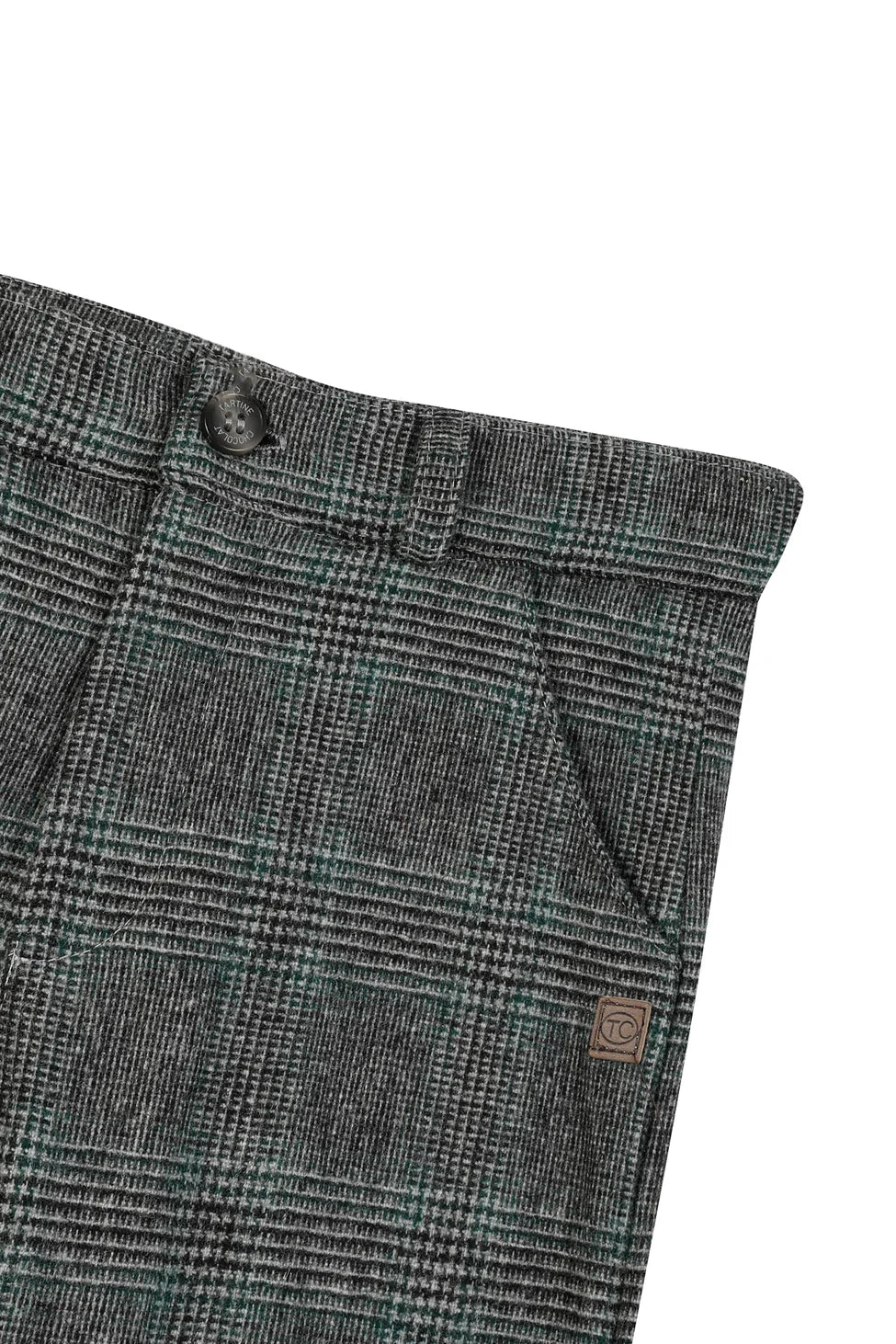 Stylish Houndstooth Green Pants for Women - Tartine Et Chocolat Fashion | Perfect for Office Wear, Casual Outings & Holiday Outfits