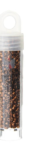 11/0 Delica Beads #0461 Tarnished Copper Nickel Plated (5.2g) - Perfect for Jewelry Making, Beading Crafts, and DIY Projects