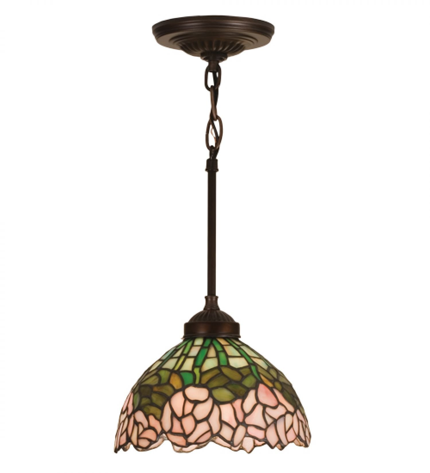 StarSun Depot 8 Inch W Cabbage Rose Mini Pendant Light - Vintage Floral Ceiling Fixture for Bedroom, Bathroom, or Entryway Lighting