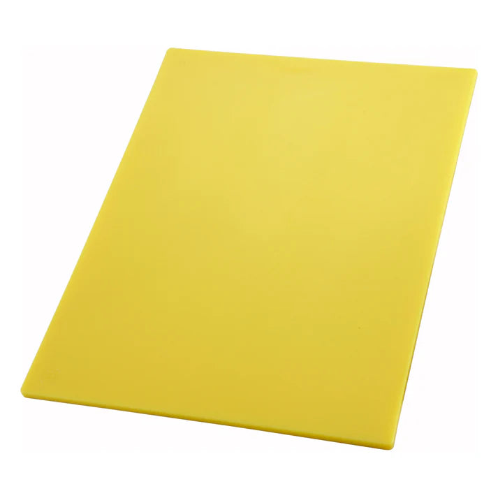 Winco 18x24 Inch Yellow Plastic Cutting Board - Heavy Duty Commercial Kitchen Chopping Board for Meat, Vegetables & Food Prep - NSF Certified CBYL 1824 for Restaurants, Butchers & Home Use