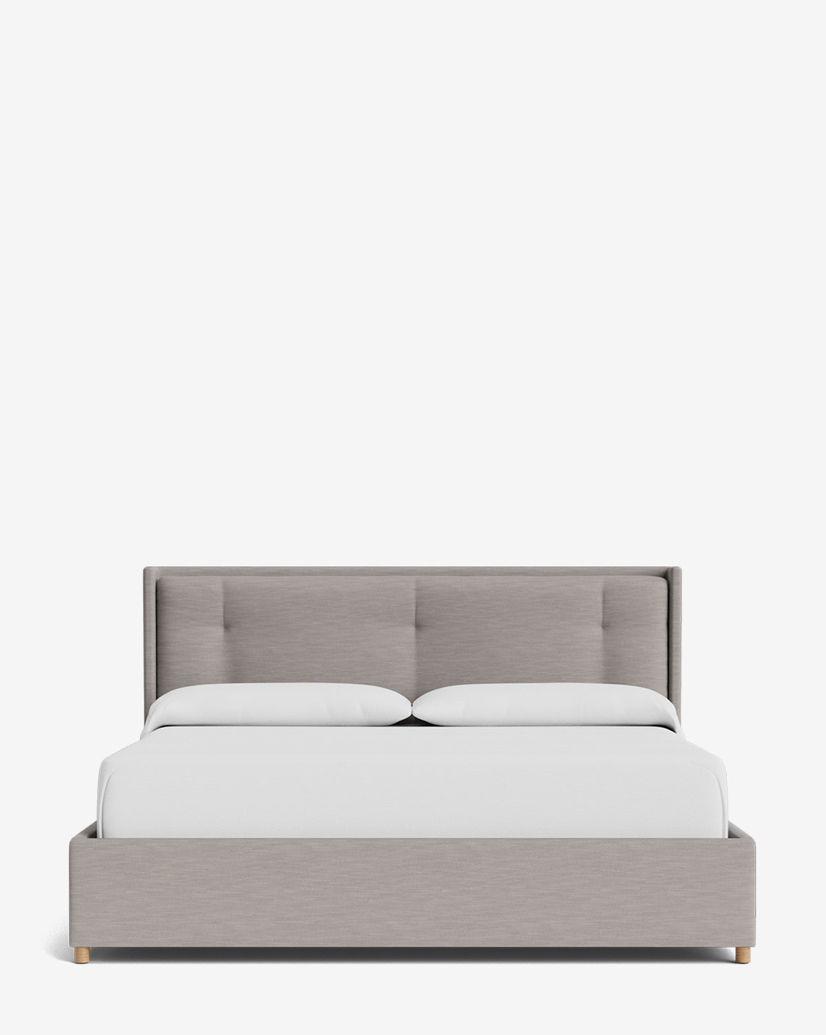 Low Profile Ria Bed Frame with Minimalist Headboard - Perfect for Small Spaces, Modern Bedrooms & Studio Apartments