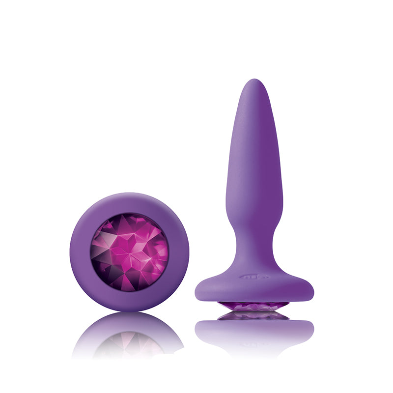 Sensual Mini Purple Gem Butt Plug - Elegant Anal Toy for Beginners & Couples Play - Perfect for Romantic Nights & Intimate Exploration