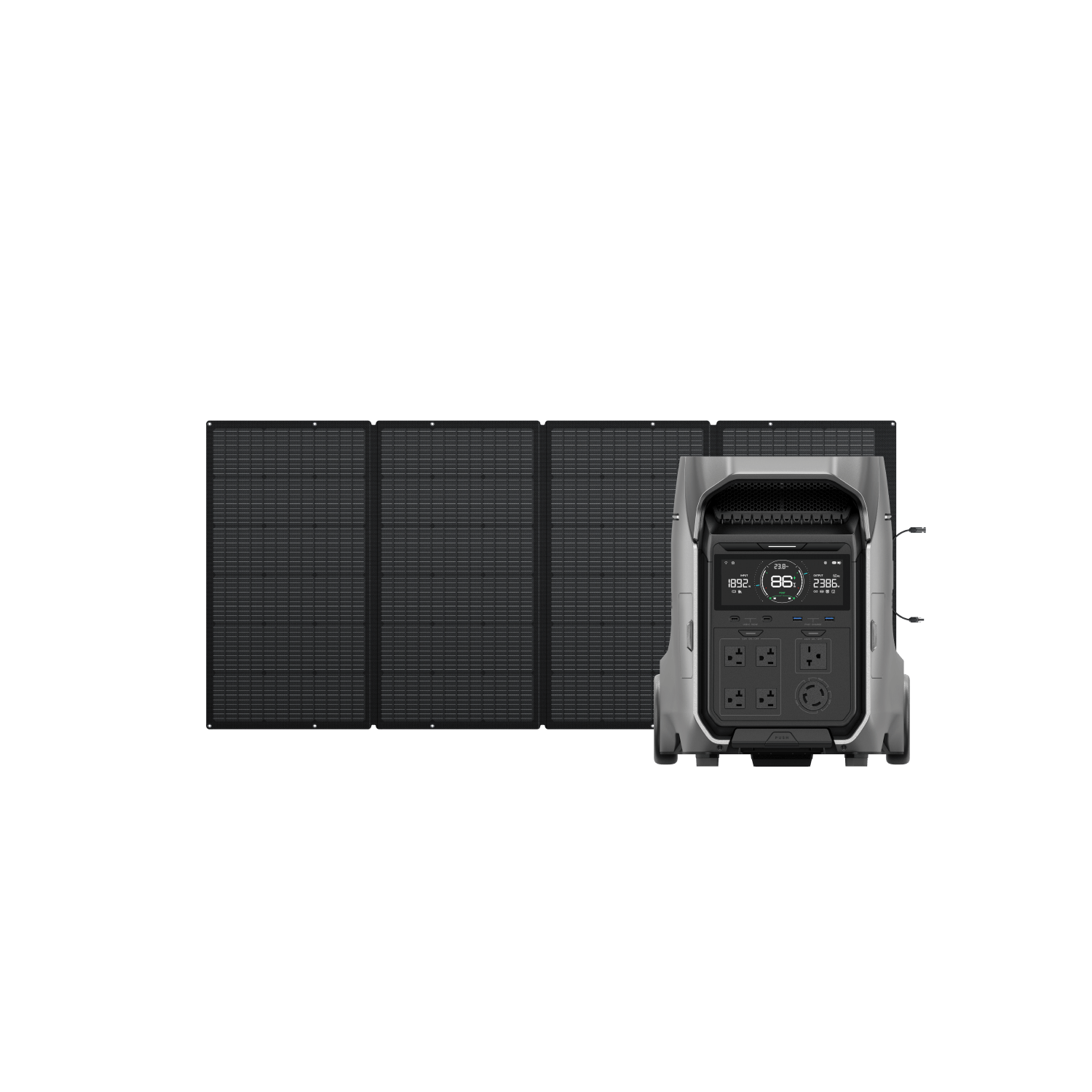 EcoFlow DELTA Pro 3 Portable Solar Generator 3600Wh | 400W Solar Panel | Home Backup & Off-Grid Power for Camping, Emergencies, RV Adventures