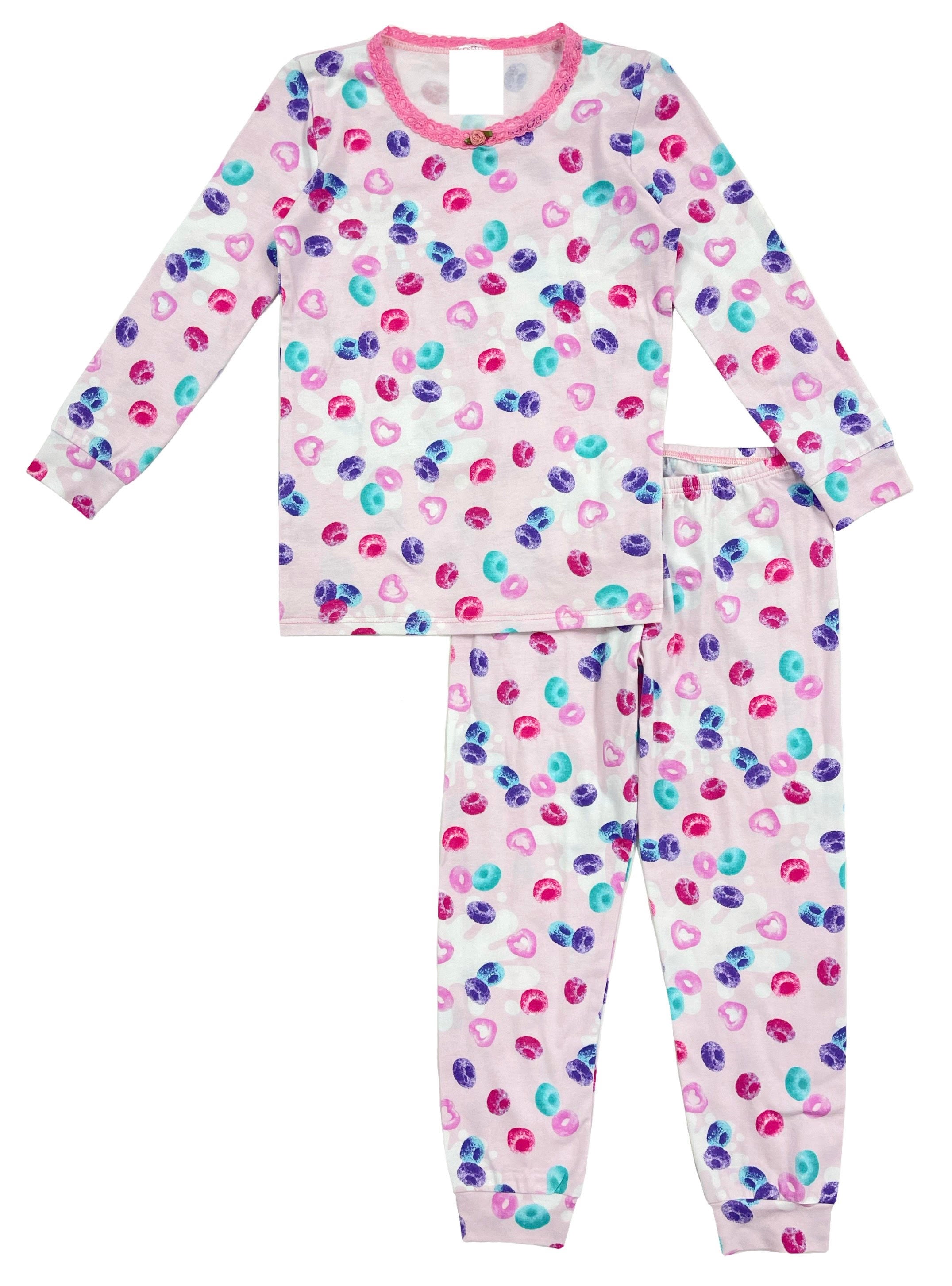 Milk & Cereal Print Full Length Pajama Set for Women - Soft & Comfortable Sleepwear for Nightwear, Loungewear, and Cozy Home Outfits