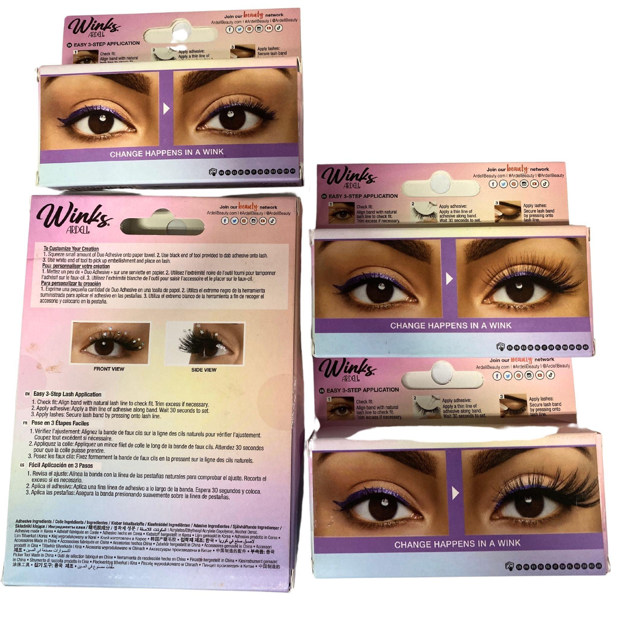 Ardell Winks Mix Assorted False Eyelashes - 30 Pcs Multipack for Natural & Dramatic Looks - Perfect for Parties, Weddings & Special Occasions