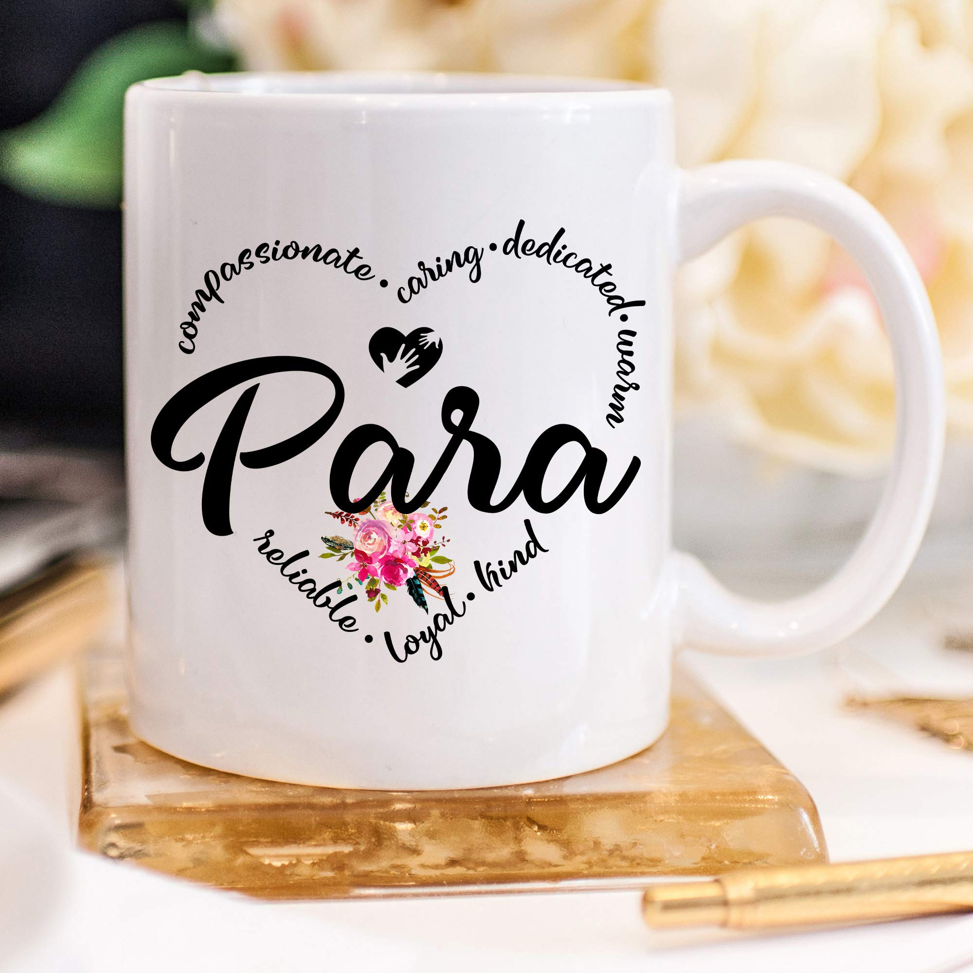 YouNique Designs 11oz Paraprofessional Coffee Mug - Perfect Gift for Paraeducators, Teacher Aides & School Staff - Durable White Ceramic Cup for Classrooms, Staff Rooms & Home Offices