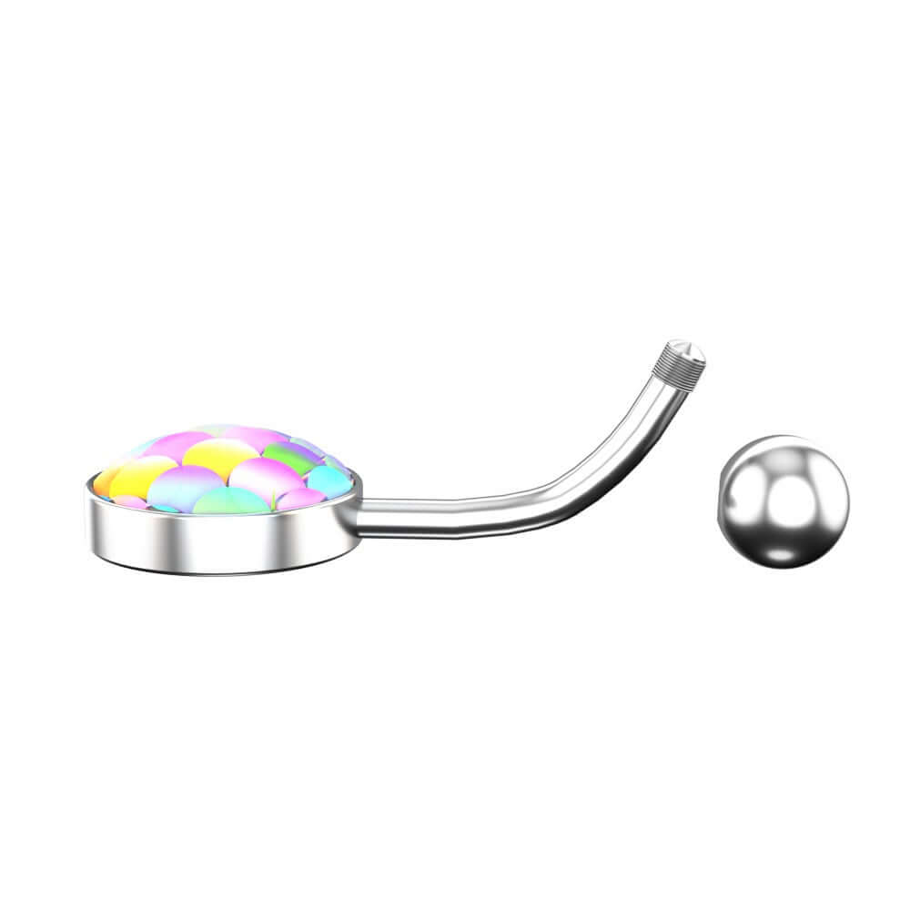 Creative Fish Scale Navel Nail Ring - WH2131 | Belly Button Jewelry for Women | Perfect for Piercing, Parties & Beach Fashion