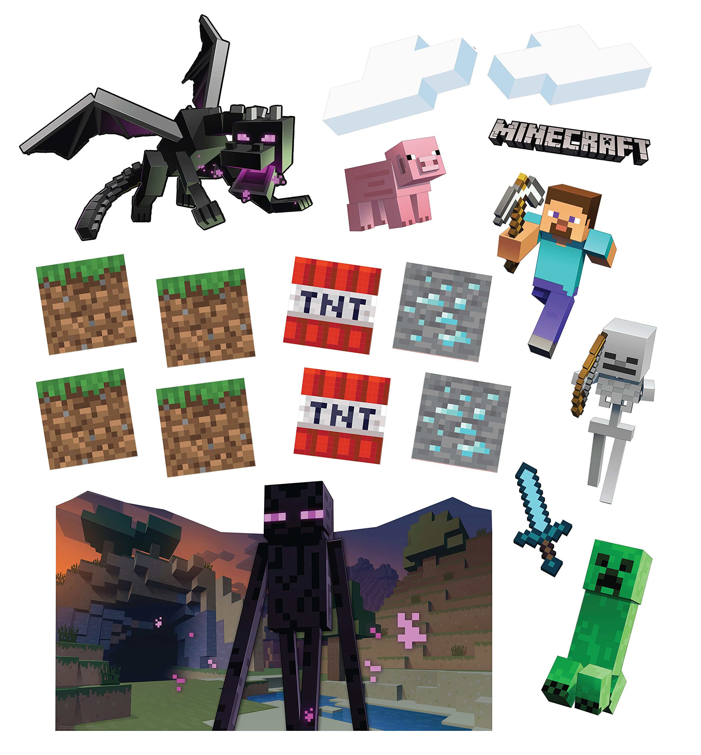 Official Minecraft Trunk or Treat Car Decorations Kit - Halloween Themed Panels for Cars & SUVs - Perfect for Halloween Parties, School Events & Trick or Treating