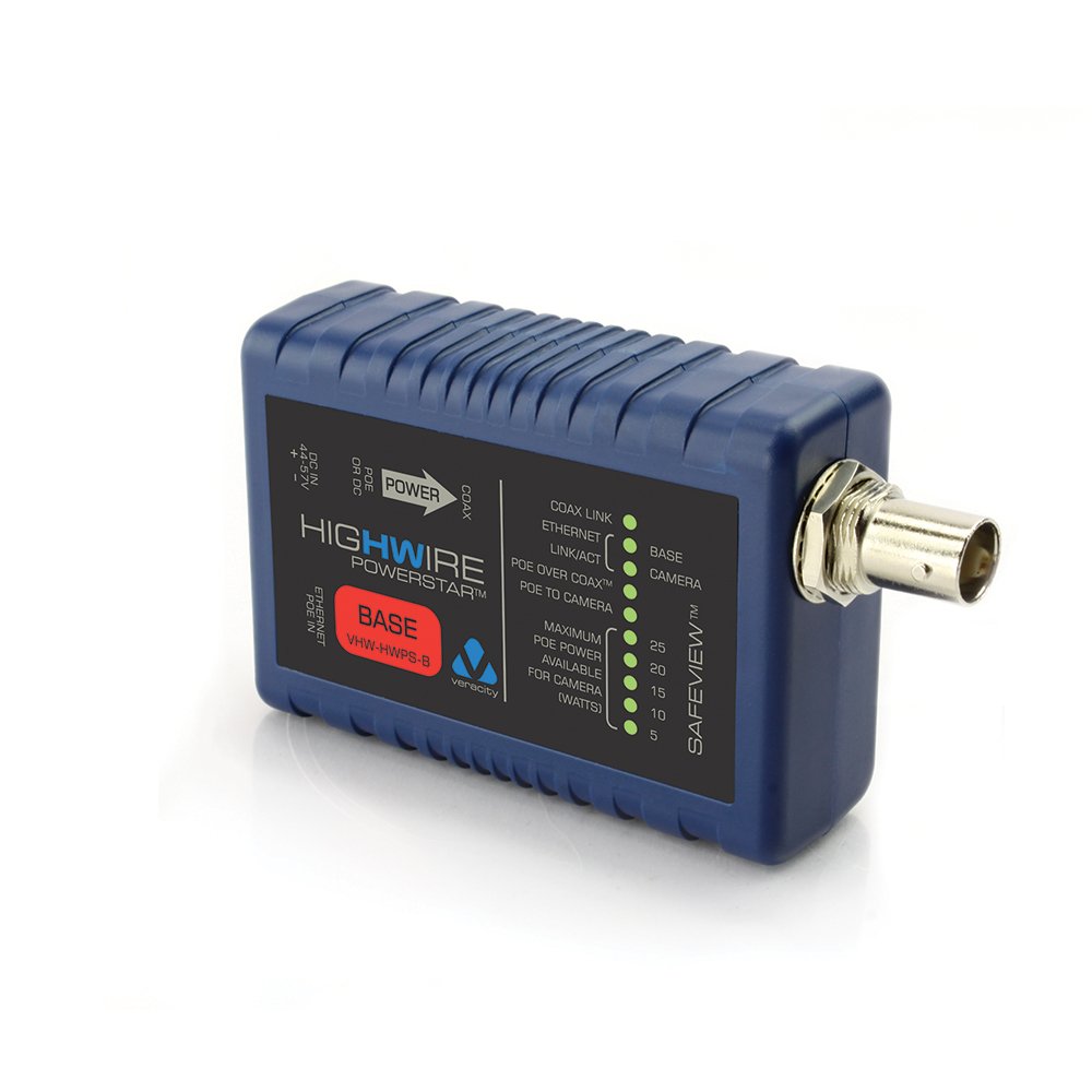Powerstar Ethernet & PoE Over Base Unit - High-Speed Network Adapter for Home & Office Networking, Smart Home Devices, and Security Systems