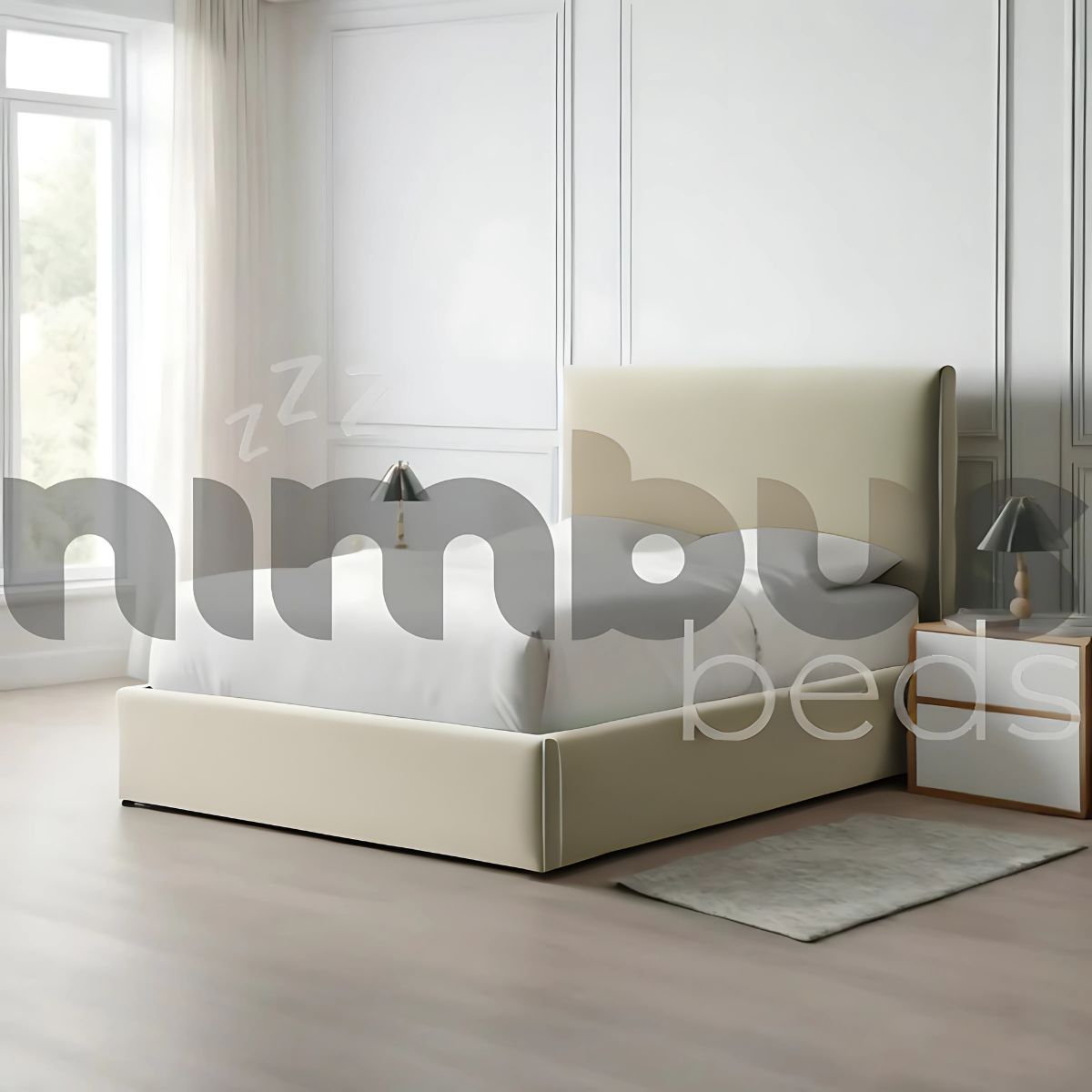 Queen Size One Panel Bed Frame - Sturdy Metal Platform Bed with Easy Assembly, No Box Spring Needed - Perfect for Modern Bedrooms, Guest Rooms & Small Spaces