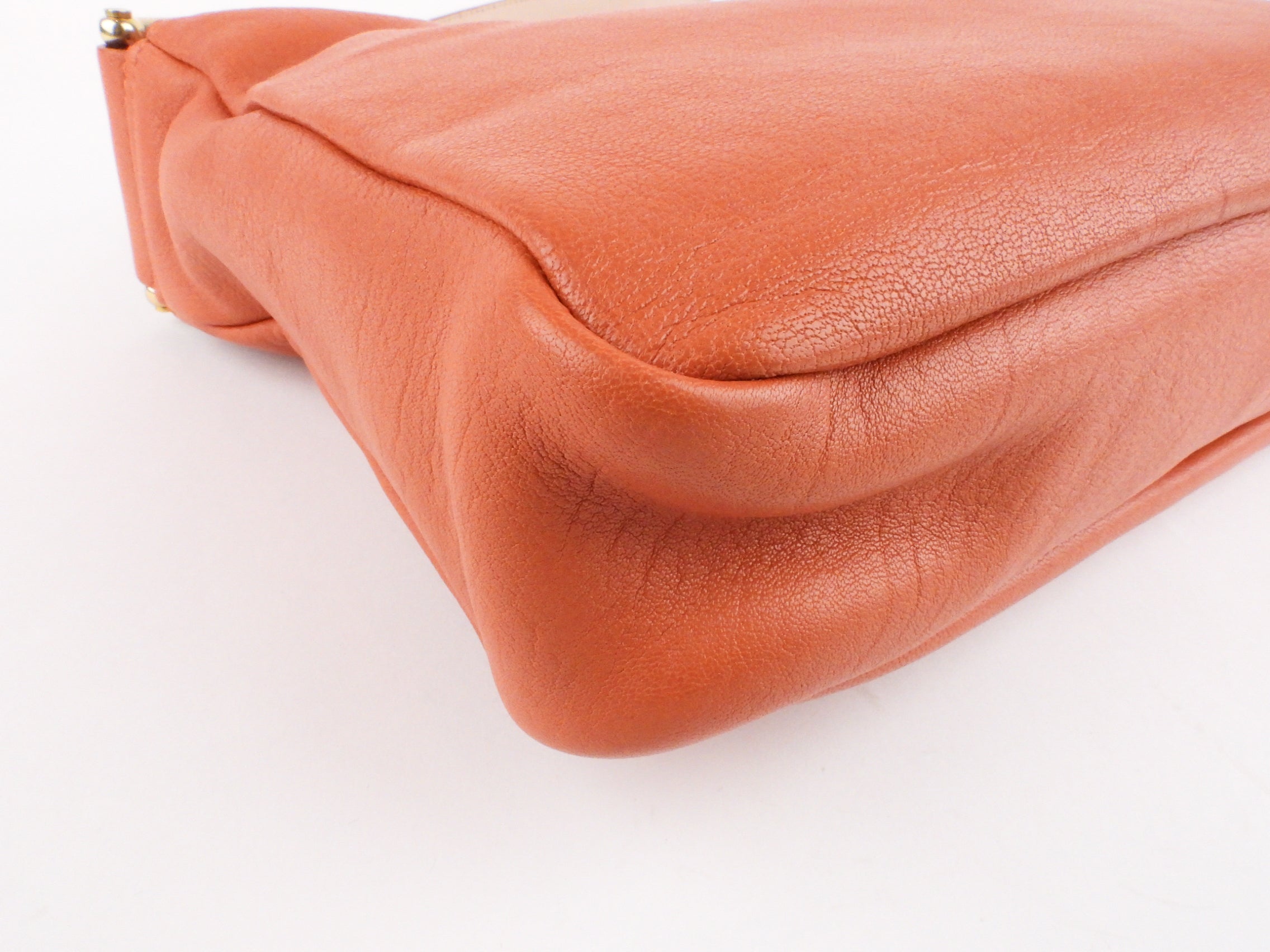 Chloe Vanessa Shoulder Bag - Genuine Orange Leather Crossbody Purse for Women | Perfect for Work, Travel & Everyday Use