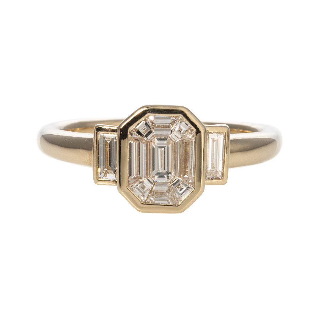 0.61ctw Emerald Cut Diamond Engagement Ring in 14K Yellow Gold - Perfect for Proposals, Anniversaries & Special Occasions