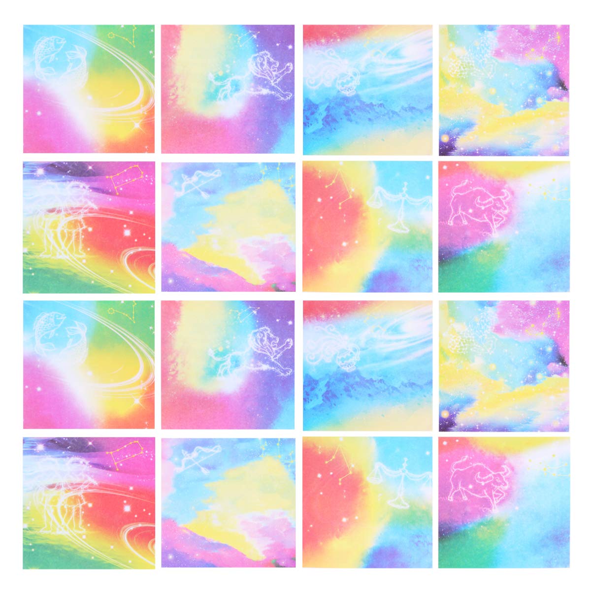 Healifty 100 Sheets Square Origami Paper - Double Sided Colorful Craft Folding Paper for DIY Arts, Kids Crafts & Kindergarten Projects - Perfect for Gift Wrapping, Scrapbooking & Classroom Activities
