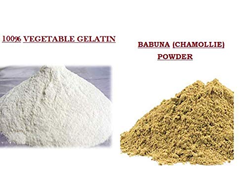 100% Natural Vegetable Gelatin with Chamomile Powder - 2-in-1 Face Mask & Hair Removal for Glowing Skin - 25g | Perfect for DIY Skincare & Spa Treatments at Home