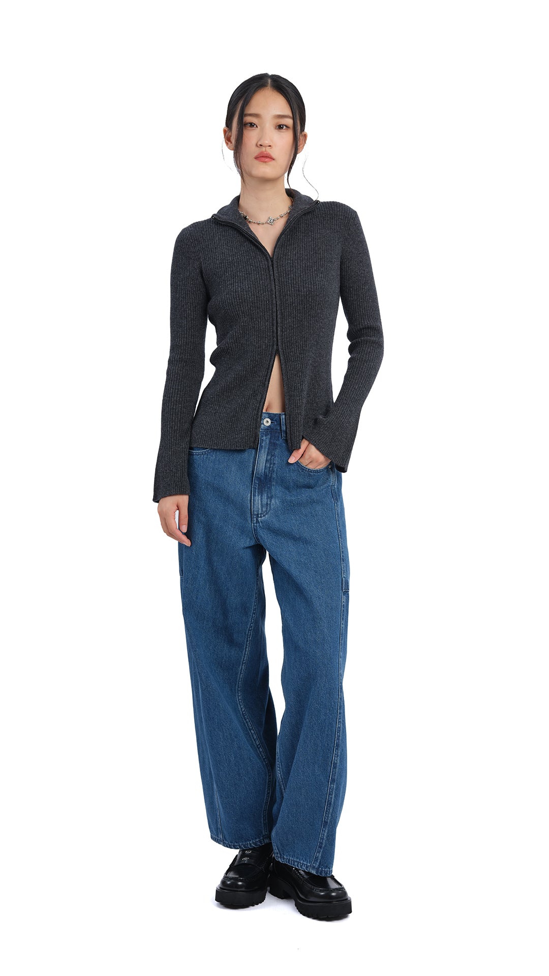 Women's Stylish Zip Up Cardigan - Soft Knit Lightweight Sweater for Fall & Winter - Perfect for Office, Travel & Casual Outfits