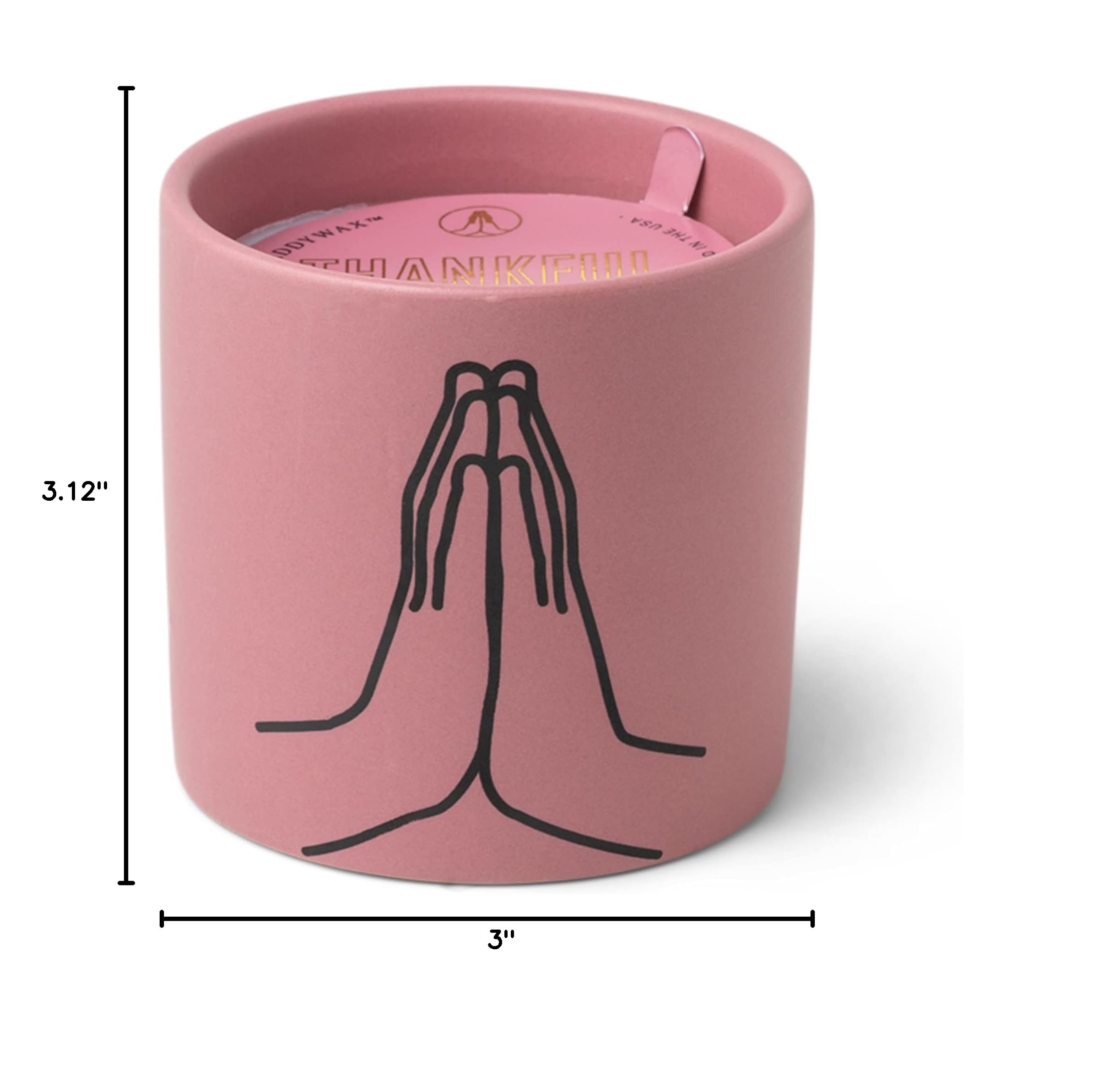 Paddywax Scented Candles - Matte Ceramic Impressions Collection Artisan Candle, 5.75-Ounce, Thankful for You Fragrance - Perfect for Home Decor, Relaxation & Gift Giving