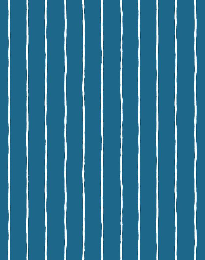 Wallshoppe 'Get In Line' Wallpaper in Cadet Blue - Modern Geometric Peel & Stick Wallpaper for Living Room, Bedroom, or Office Decor
