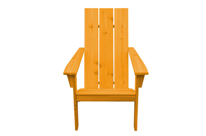 Modern Adirondack Chair - Contemporary Outdoor Lounge Chair with Weather-Resistant Wood - Perfect for Patio, Garden, Poolside & Backyard Relaxation