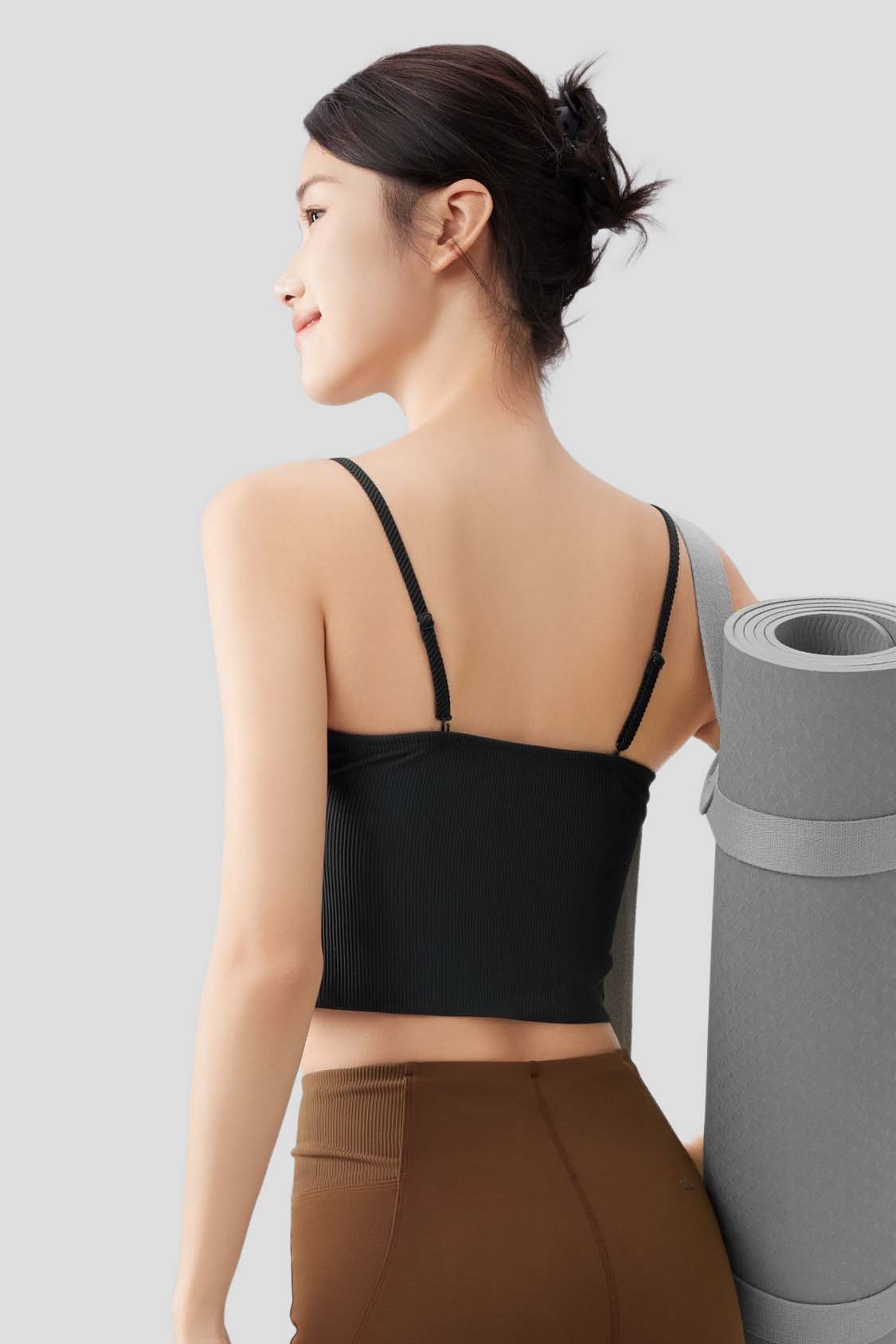 Grace Women's Open Back Tank Top with Built-in Bra - UPF 50+ Sun Protection for Yoga, Running & Summer Outdoor Activities