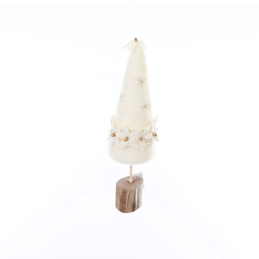 ART PRINT APJ Felt Desktop Tree - White Large (200g) | Modern Office Decor, Home Decoration, Gift Idea for Plant Lovers