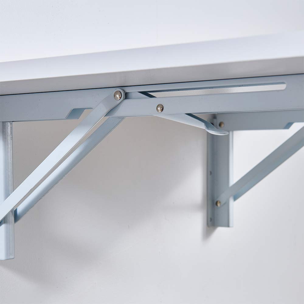 Wall-Mounted Drop-Leaf Folding Table - Space-Saving Kitchen & Dining Desk, Floating Computer Workstation for Home Office, Small Apartments, and Compact Spaces