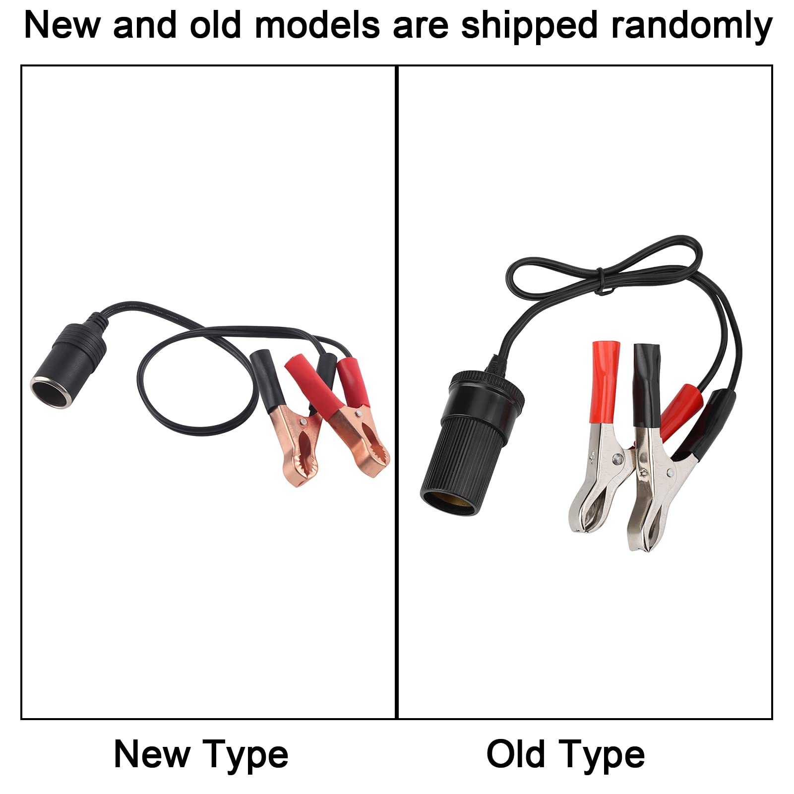 12V Car Lighter Adapter with Battery Clip - Travel & Camping Use