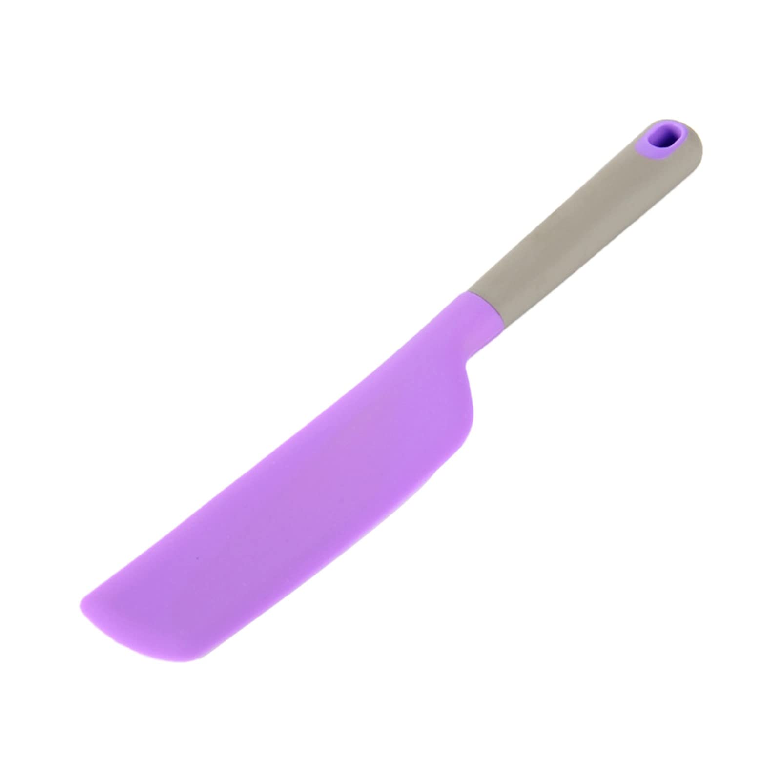 Heat-Resistant Silicone Spatula Set - Non-Stick, Seamless Design, Flexible Baking Scrapers for Mixing, Folding & Spreading - Perfect for Air Fryer, Oven, Baking & Cooking (Purple, 1-Piece) - Ideal for Cakes, Cookies, Batter & Sauces