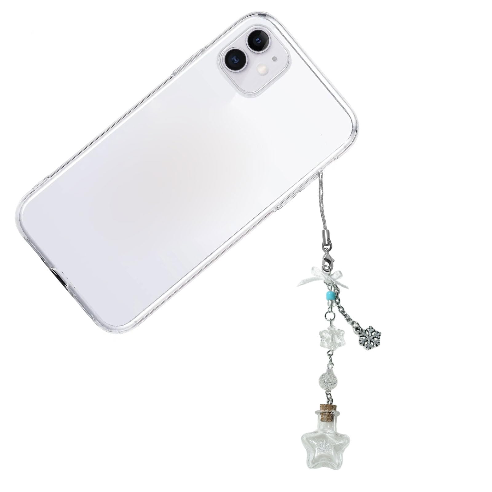 **Cute Snowflake Bottle Pendant - Phone Lanyard, Keychain, Backpack Charm & Car Keys Decoration - Perfect for Gifts, Accessories, and Daily Use**