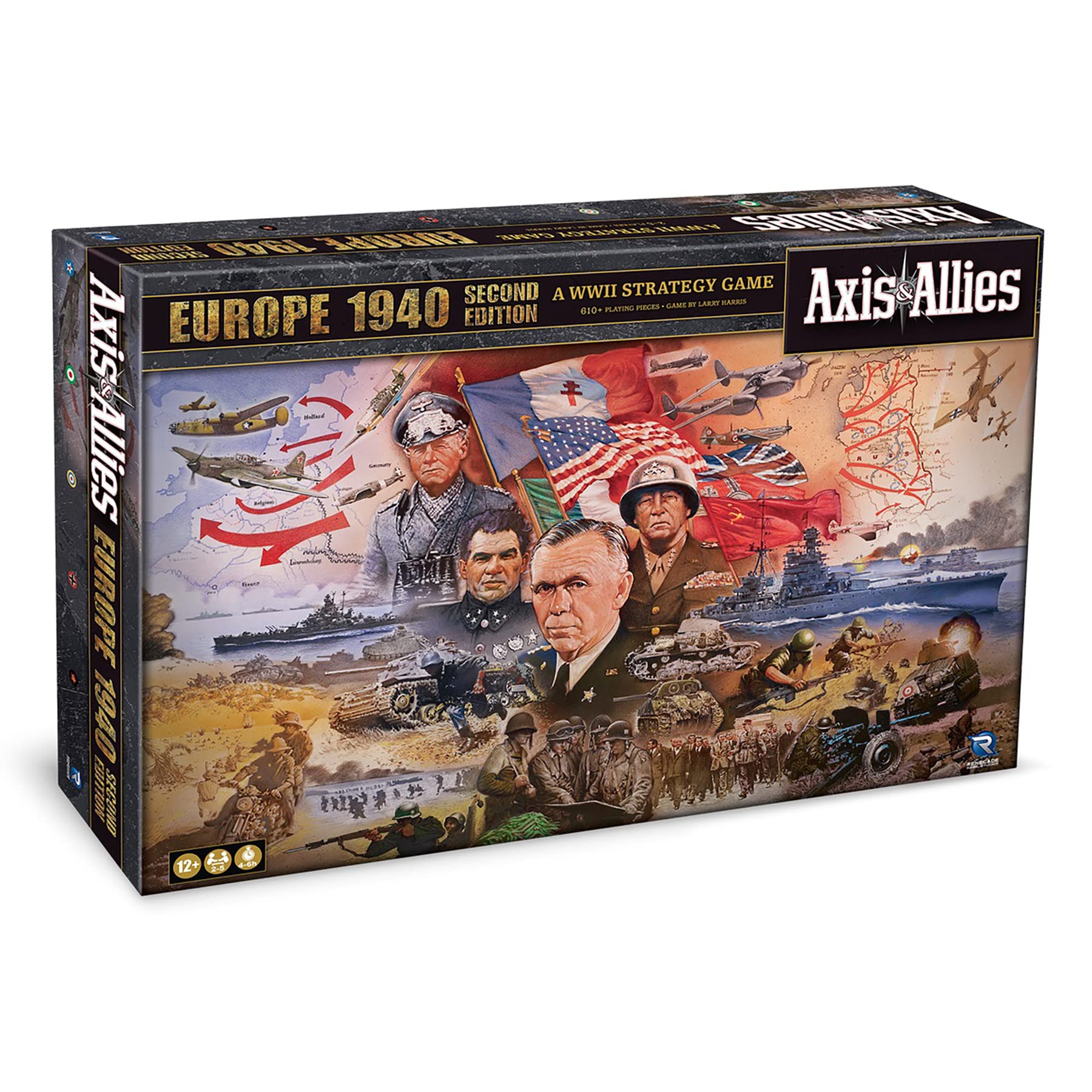 Axis & Allies 1940 Europe WWII Strategy Board Game - 2-5 Players, Age 12+ for War Gaming Enthusiasts