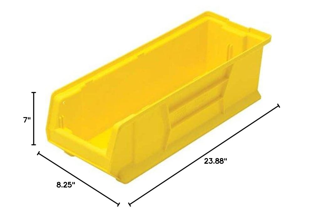 QUANTUM STORAGE SYSTEMS Ultra QUS950YLCS 6-Pack Yellow Plastic Storage Bins - 24