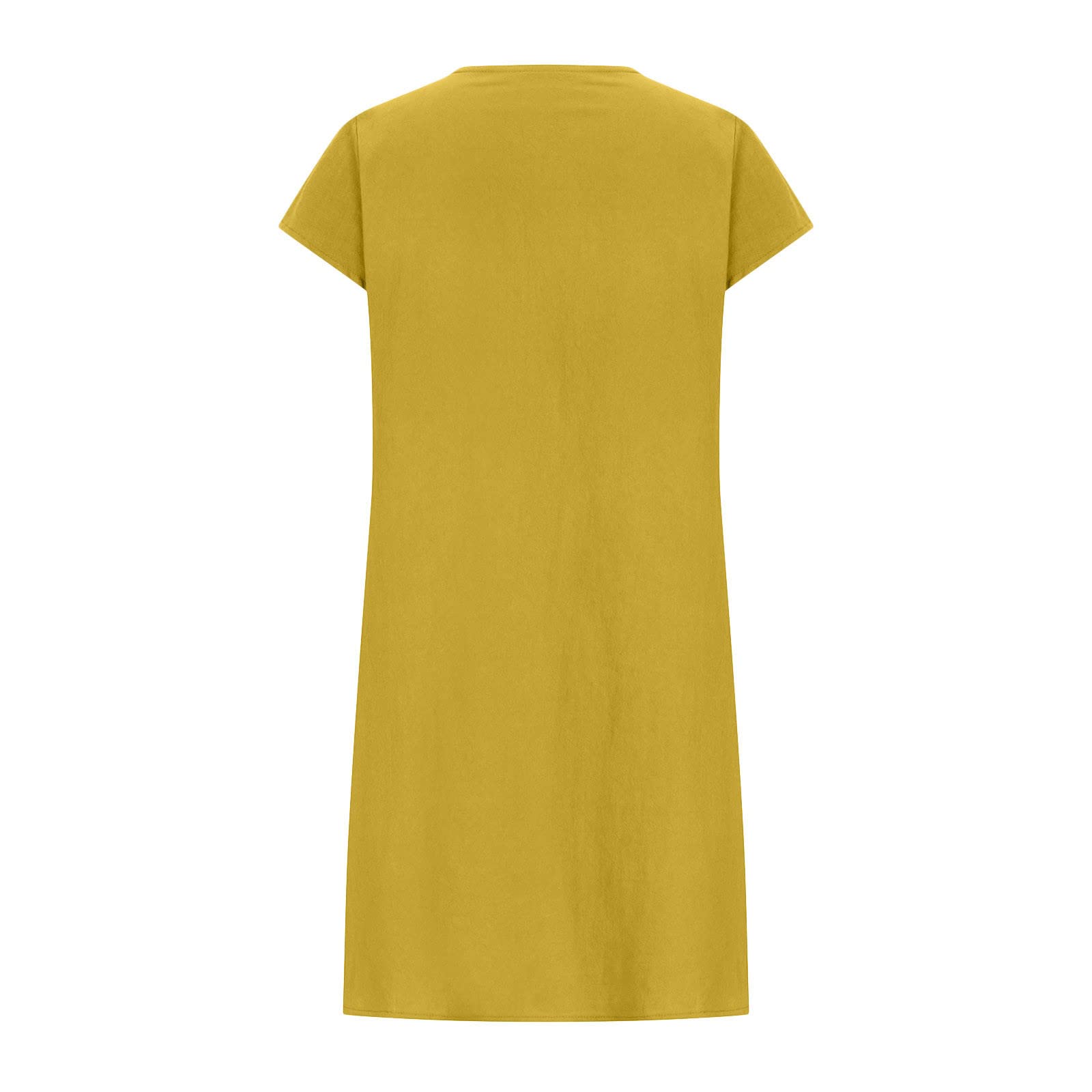 Women's Linen Pleated Summer Dress - Round Neck Short Sleeve Sundress for Beach, Vacation & Casual Wear | Breathable Mini Dress 2025 | Perfect for Outdoor Parties, Date Nights & Summer Getaways