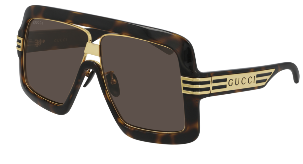 Gucci GG 0900S 002 Havana/Brown Oversized Men's Sunglasses - Luxury Designer Shades for Men, UV Protection, Fashion Statement - Perfect for Summer, Beach, Driving & Outdoor Activities