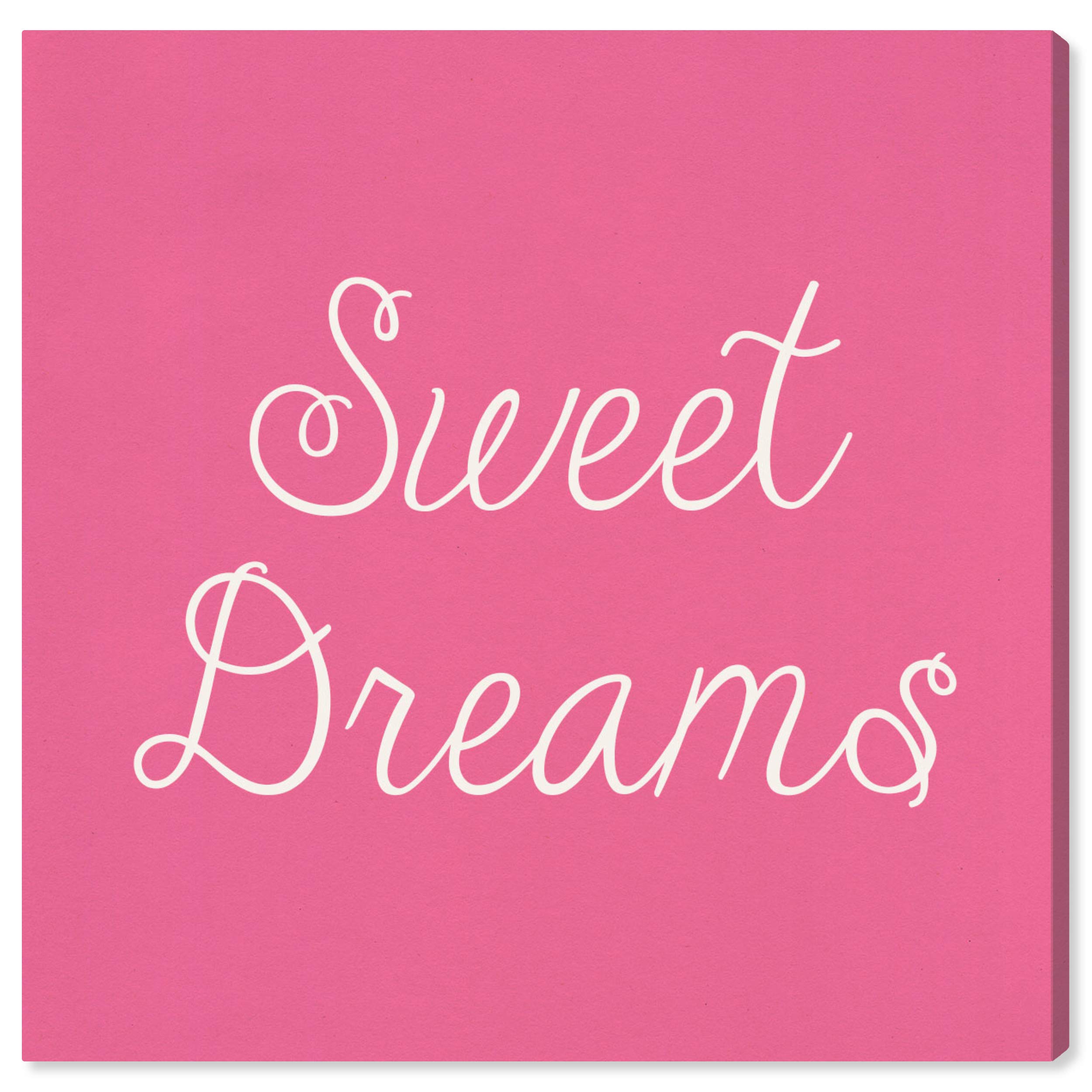 Sweet Dreams Wall Art Canvas Print for Kids Room - 24