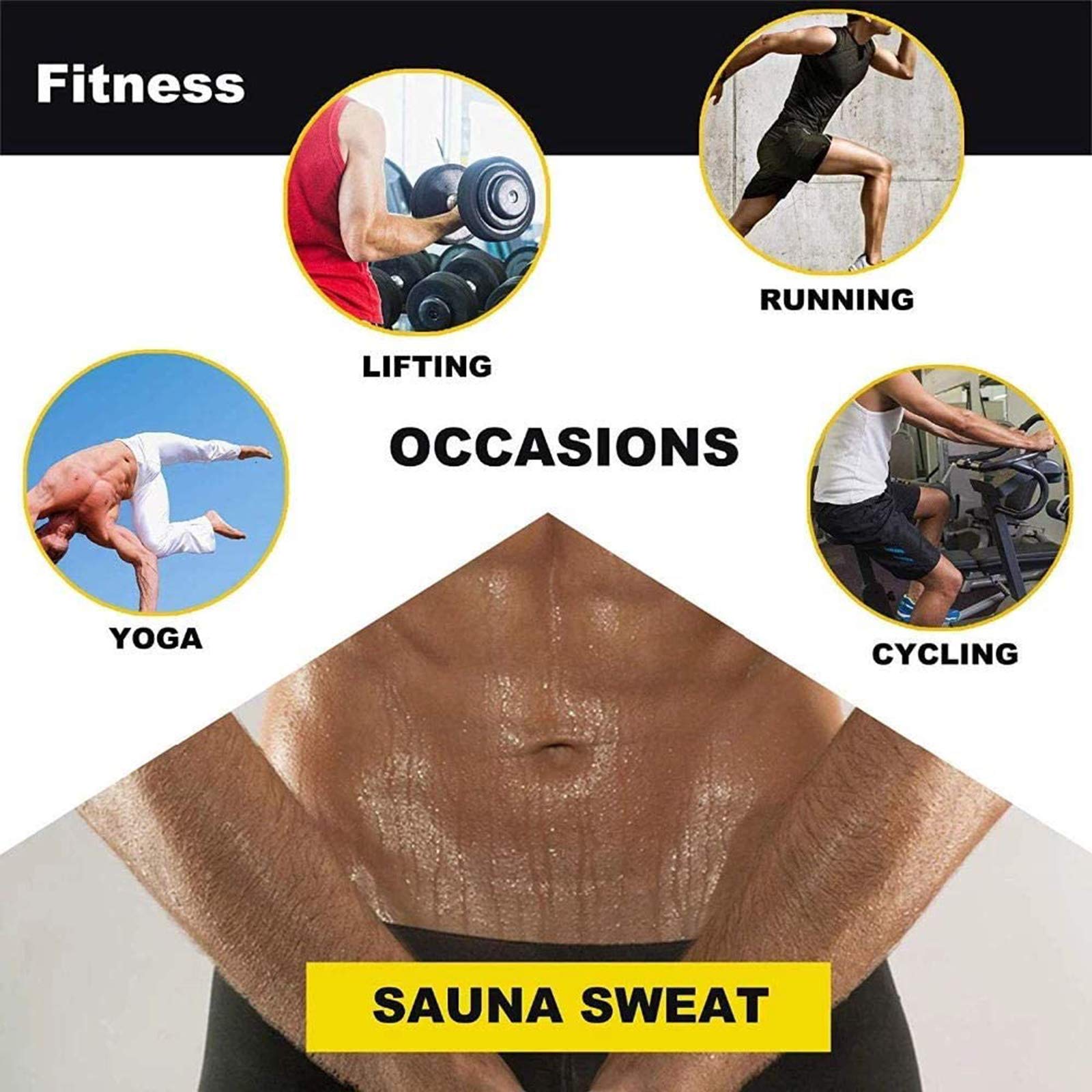 Men's Sauna Sweat Vest for Weight Loss - Polymer Waist Trainer Body Shaper Slimming Tank Top with Zipper - Perfect for Gym, Workout & Postpartum Recovery