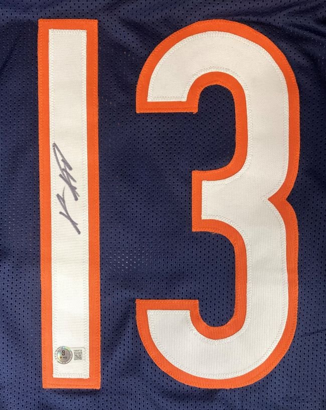 Keenan Allen Chicago Bears Signed Navy Blue Football Jersey - Authentic NFL Collectible for Fans, Sports Memorabilia & Game Day Display