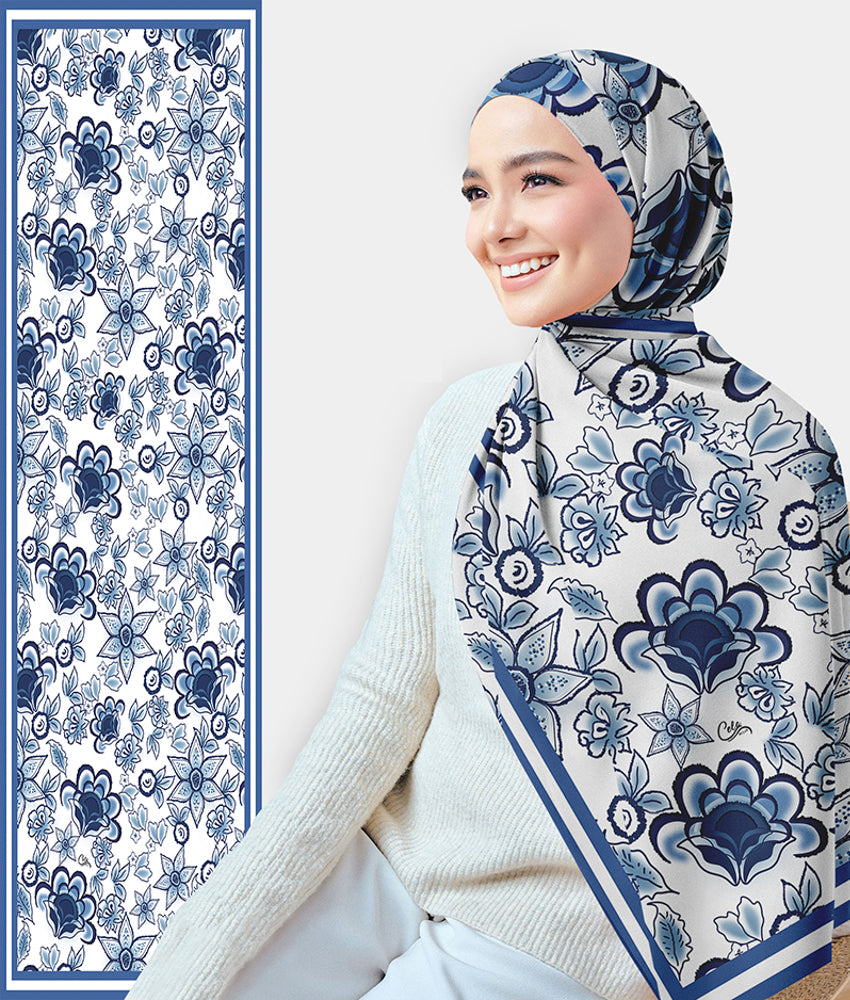 Asila Printed Chiffon Scarf - Lightweight Rectangular Fashion Scarf for Women - Perfect for Office, Travel, and Special Occasions