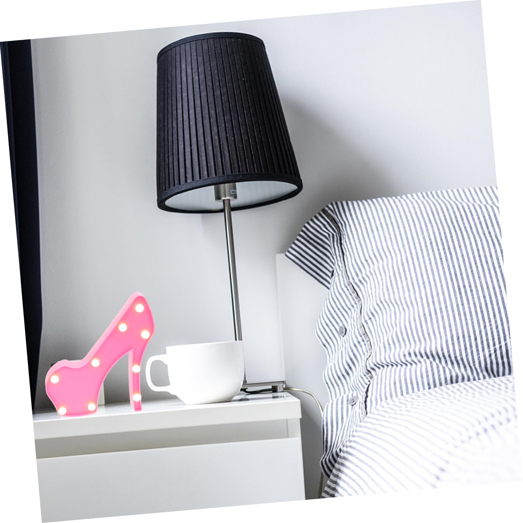 Angoily Unique High Heel Shaped LED Night Lamp - Romantic Bedroom Decor, Terrace & Garden Lighting, Festival Decoration - Safe & Durable Material for Women's Gift & Home Ambiance