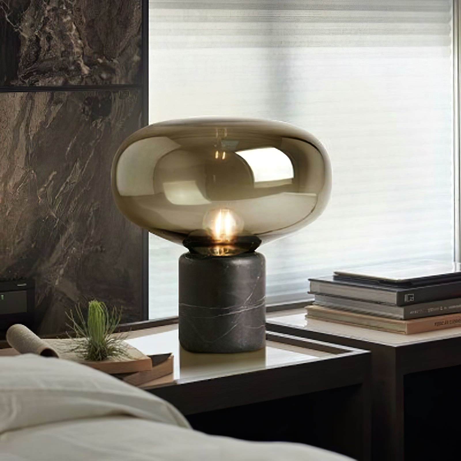 Sylvaine Table Lamp - Modern LED Bedside Lamp with USB Port, Touch Control, Dimmable Warm White Light - Perfect for Bedroom, Living Room, Office Nightstand Lighting