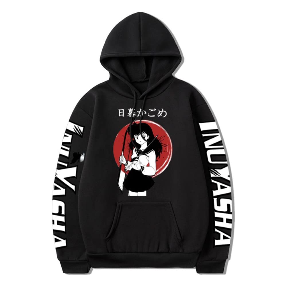 Higurashi Kagome Hoodie - Anime Cosplay Costume Pullover Sweatshirt with Hood for Halloween, Conventions & Casual Wear