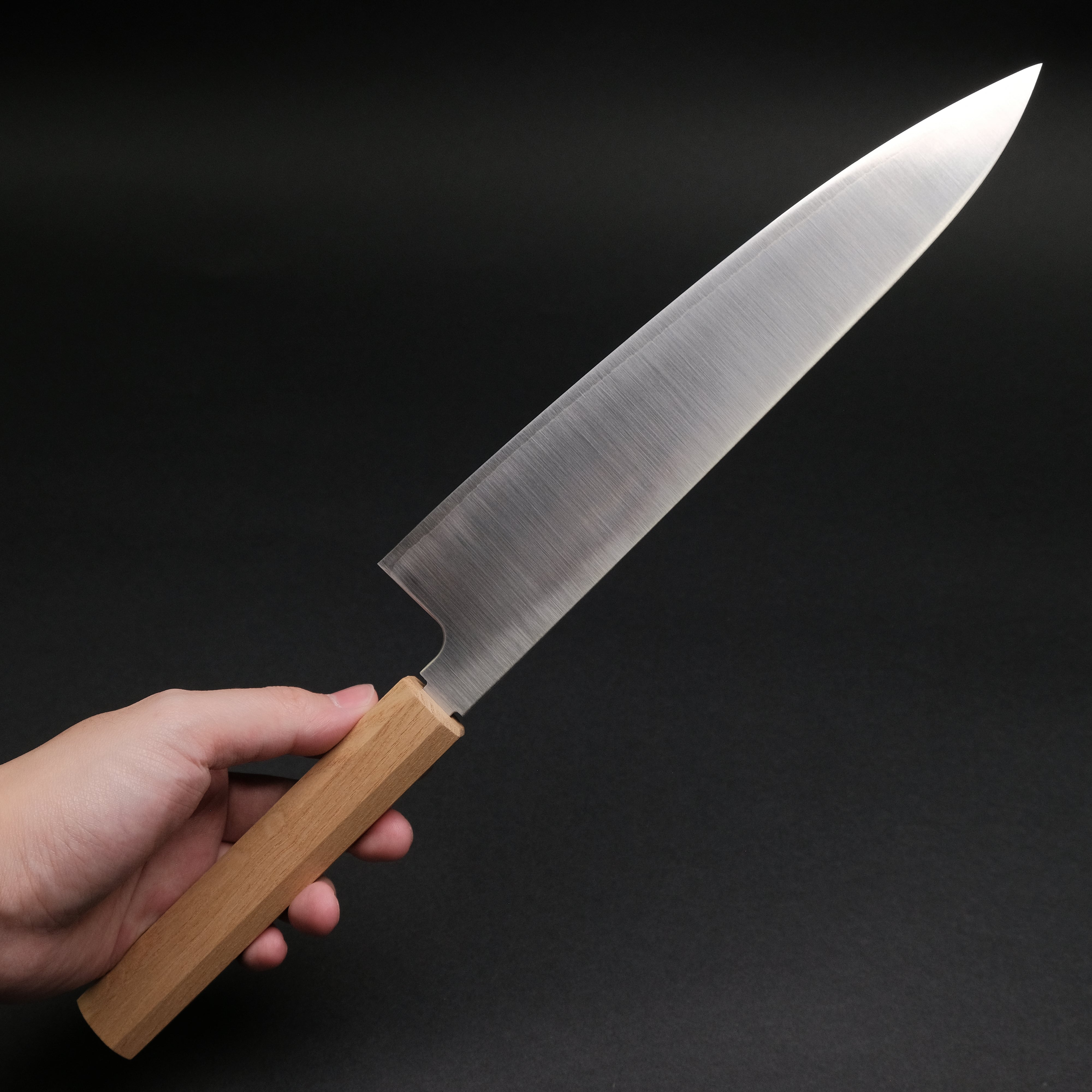 Premium Konosuke GS+ Gyuto 240mm Japanese Chef Knife with Khii Chestnut Handle - Perfect for Sushi, Meat Slicing & Professional Kitchen Use