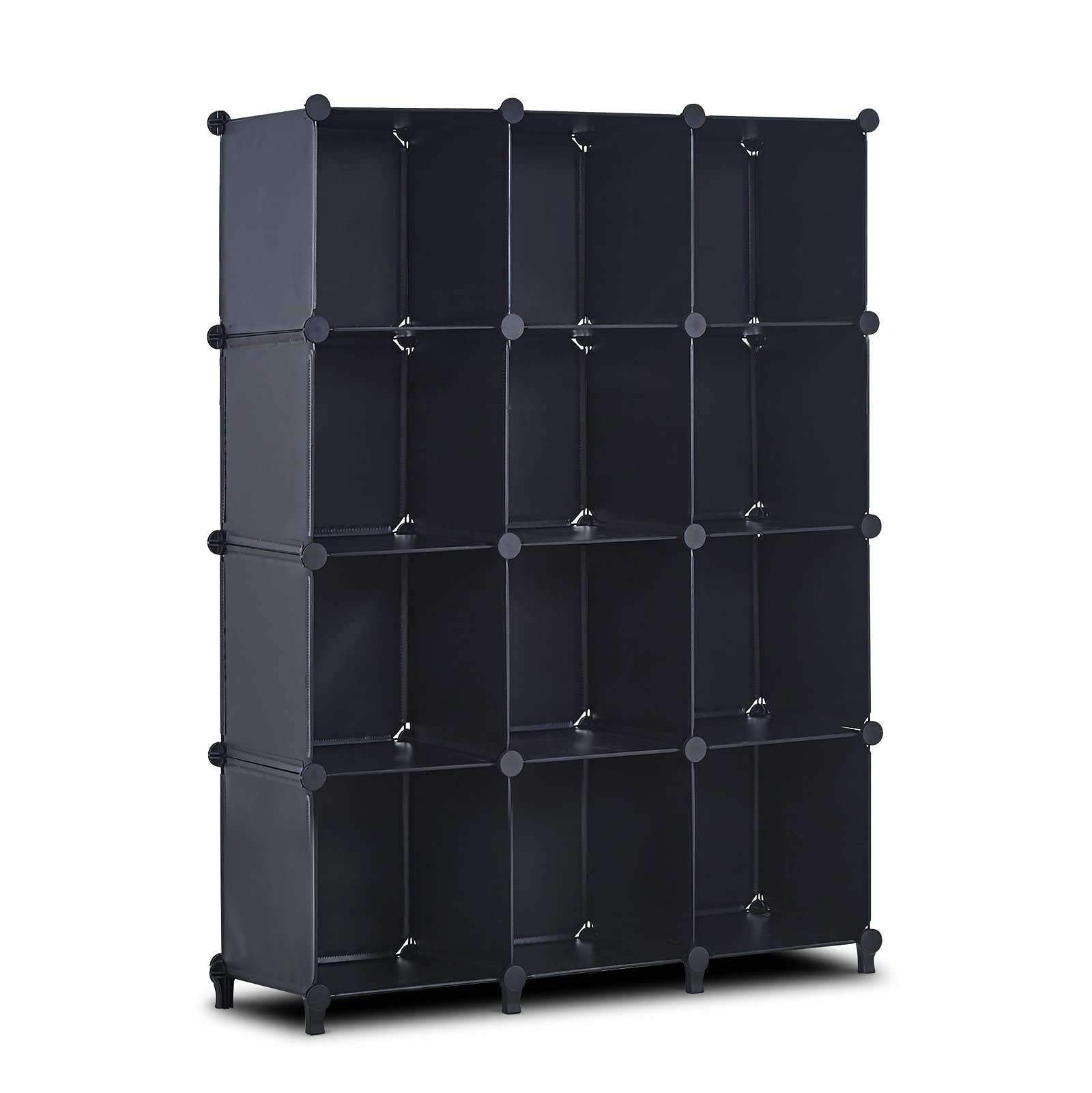 12 Cube Storage Organizer - Portable Closet Organizer & Modular Wardrobe Shelves for Clothes, Books, Shoes, Toys | DIY Home Organization Solution for Bedroom, Kids Room & Office