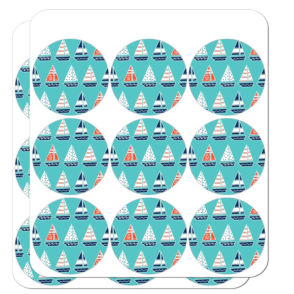 Cute Sailboat Pattern Planner Stickers - Scrapbooking, Bullet Journal, DIY Craft Decoration - Perfect for Calendars, Planners, and Scrapbooks