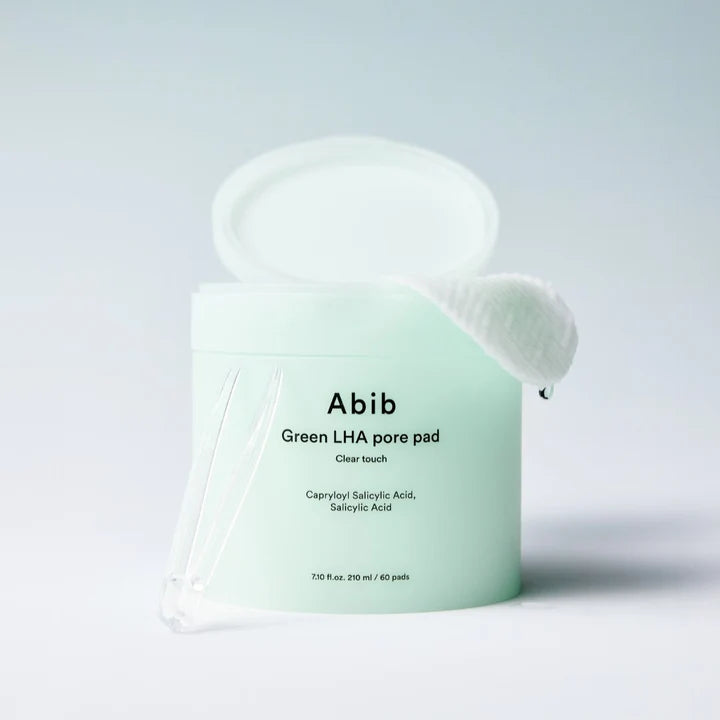 Abib Green LHA Pore Pad Clear Touch 210ml (60 Count) - Deep Cleansing Exfoliating Pads for Acne Prone Skin, Blackhead Removal & Pore Minimizing - Perfect for Daily Skincare Routine & Travel