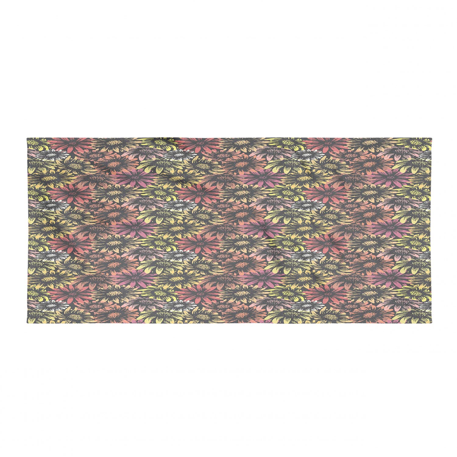 Ambesonne Floral Hiking Towel - Vintage Daisy & Sunflowers Retro Pattern, Quick Dry Soft Lightweight Microfiber for Camping, Backpacking, Sports & Beach - Perfect for Outdoor Adventures & Travel Accessories