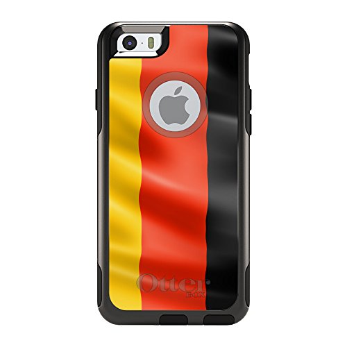 DistinctInk iPhone 6 / 6S Case (4.7 Inch) - Durable Protective Cover with German Flag Design - OtterBox Commuter Replacement - Perfect for Travel, Work & Everyday Use