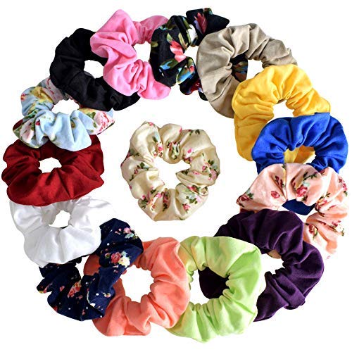 Trendy Club 12-Pack Velvet Hair Scrunchies for Women & Girls - Soft Elastic Hair Ties, Ponytail Holders & Elegant Hair Accessories (Perfect for School, Work, Gym & Everyday Styling)