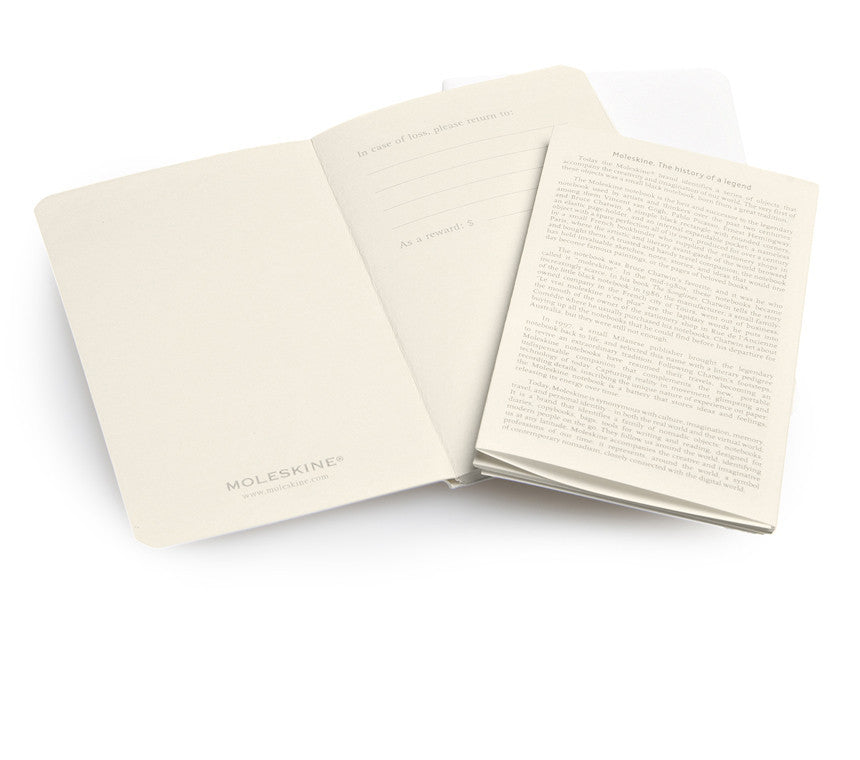 Premium Moleskine Volant Notebook Set - 2 Pack, Plain Paper, Extra Small (3.5